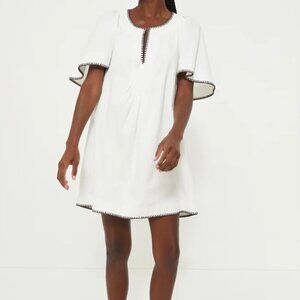 NWT Pomander Place White Stitch Finley Flutter Sleeve Dress - Size XXL
